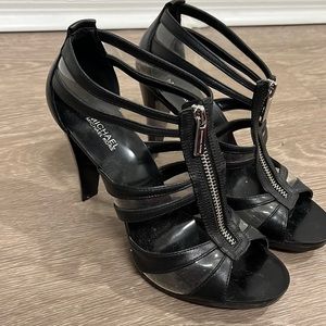 Michael Kors Black Zipper Heals
